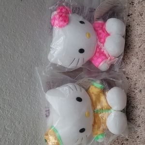 Vintage Hello Kitty plush dolls